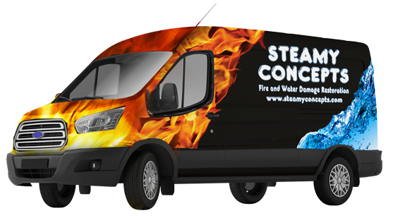 Water Damage and Mold Remediation Removal Van in Tempe